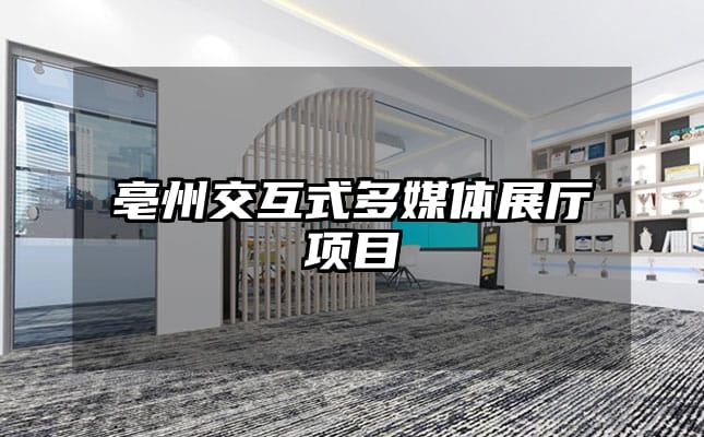 亳州交互式多媒体展厅项目