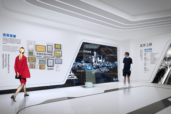 石膏开采展厅展示墙设计装修