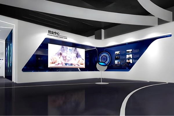 高铁车组制造企业数字展厅设计装修