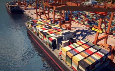  码头仓储及货运物流演示动画
 
